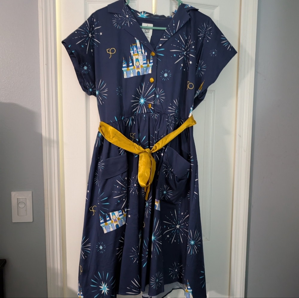 Disney Dress Shop 50th Anniversary Dress Dark Blue